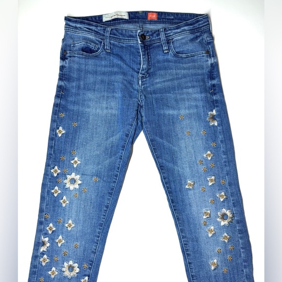 Pilcro And The Letterpress Women’s Hyphen Fit Blue Jeans Size- 26 - Picture 2 of 9